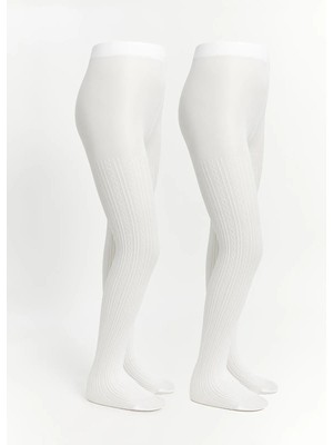 Lc Waikiki Yeni Sezon Desenli Kız Çocuk Ince Külotlu Çorap 2'li