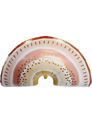 Parti Station Bohem Gökkuşağı 8 Yaş Balon Set Boho Rainbow Konsept Balon ve Krem Rakam Balon