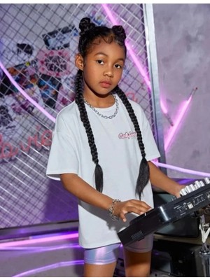 Luz&Pos Çocuk Unisex Baskılı T-Shirt - Beyaz