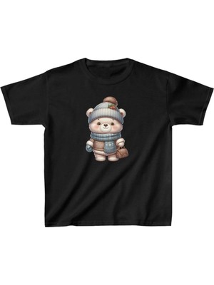 Luz&Pos Unisex Çocuk Baskılı T-Shirt - Siyah