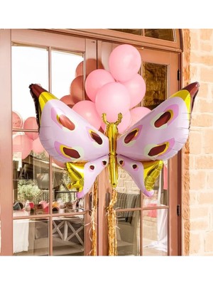 Parti Station Kelebek Kanat Folyo Balon Büyük Boy Giyilebilir Kelebek Folyo Balon 1 Adet 120X90 cm