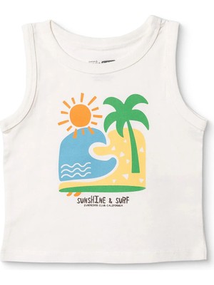 Hellobaby Hellobaby, Erkek, Atlet Tshirt, Palmiye Baskılı, Bisiklet Yaka, Atlet