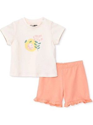 Hellobaby Hellobaby, Kız, Kısa Kol Pijama Takımı, Meyve Baskılı, Çıtçıtlı, Bisiklet Yaka, Kısa Paça, Kısa Kol