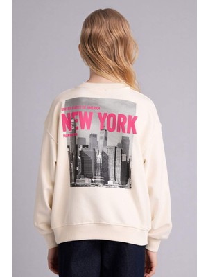 DeFacto Baskılı Sweatshırt Kız Çocuk E6760A826SP