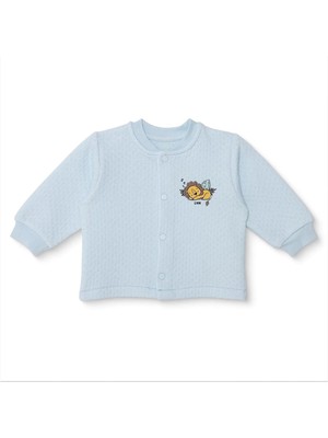 Hellobaby Hellobaby, Erkek, Kapitone Hırka, Hayvan Baskılı, Çıtçıtlı, Bisiklet Yaka, Uzun Kol