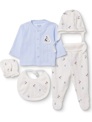 Bebetto Bebetto, Erkek, 5li Askı Hastane Çıkışı, Marin Baskılı, Çıtçıtlı, Palm In The Sea, Bisiklet Yaka, Uzun Paça, Uzun Kol