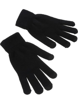 Luz&Pos Erkek Triko Dokuma Eldiven - Siyah