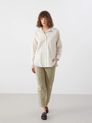 Lc Waikiki Yeni Sezon Beli Lastikli Keten Karışımlı Kadın Pantolon