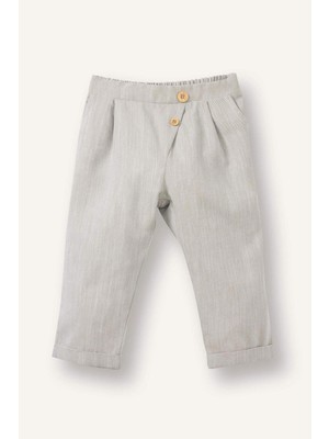 DeFacto B9259A526SP Erkek Bebek Pantolon Regular Fit Haki-KH459 2 - 3 Yaş Dokuma Kumaş Özellikli