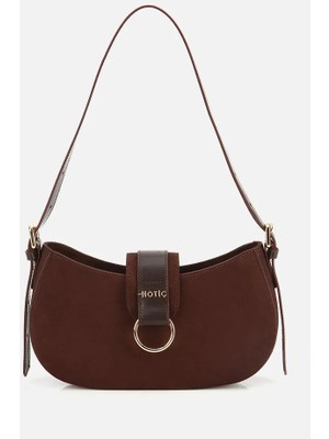 Hotiç Kadın Kahverengi Kilit Detaylı Omuz Çantası