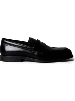 Calvin Klein Siyah Erkek Klasik Ayakkabı Ess Rubber Penny Loafer Pol Lth