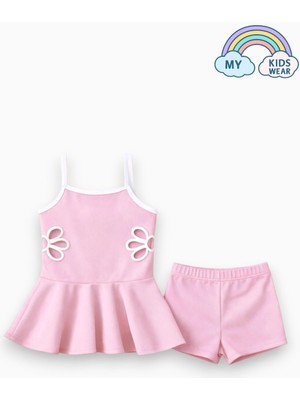 My Kids Wear Kız Çocuk Nakış Detaylı Garson Boy Mayo 5-14 Yaş 12596
