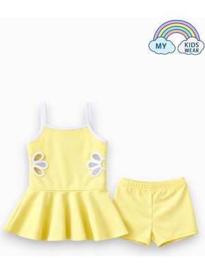 My Kids Wear Kız Çocuk Nakış Detaylı Garson Boy Mayo 5-14 Yaş 12589