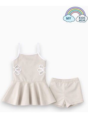 My Kids Wear Kız Çocuk Nakış Detaylı Garson Boy Mayo 5-14 Yaş 12594