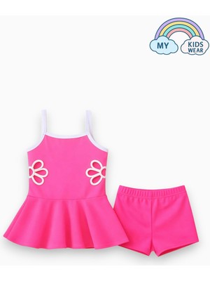 My Kids Wear Kız Çocuk Nakış Detaylı Garson Boy Mayo 5-14 Yaş 12597