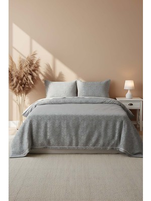 Style Antrasit Çift Kişilik Yatak Örtüsü Seti