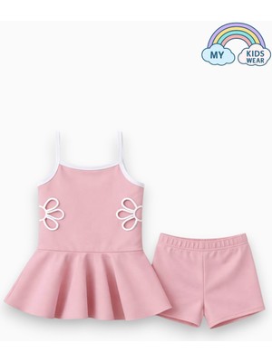 My Kids Wear Kız Çocuk Nakış Detaylı Garson Boy Mayo 5-14 Yaş 12587
