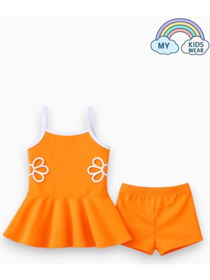 My Kids Wear Kız Çocuk Nakış Detaylı Garson Boy Mayo 5-14 Yaş 12595