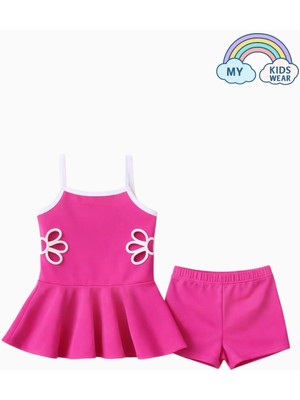 My Kids Wear Kız Çocuk Nakış Detaylı Garson Boy Mayo 5-14 Yaş 12588
