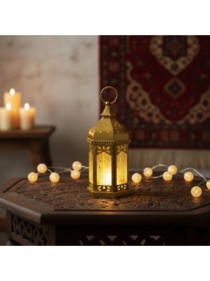 Luz&Pos Ramazan Temalı Büyük Boy Altıgen Kubbe LED Lamba