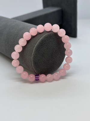 Bazarhane Pembe Kuvars Taş Bileklik