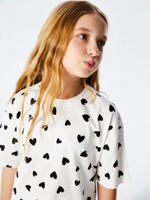 Lc Waikiki Yeni Sezon Bisiklet Yaka Kız Çocuk Şortlu Pijama Takımı