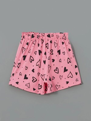 Lc Waikiki Yeni Sezon Beli Lastikli Baskılı Kız Çocuk Pijama Şort