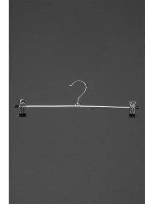 Modern Raf Metal Çift Mandallı Elbise Askısı 5'li Paket