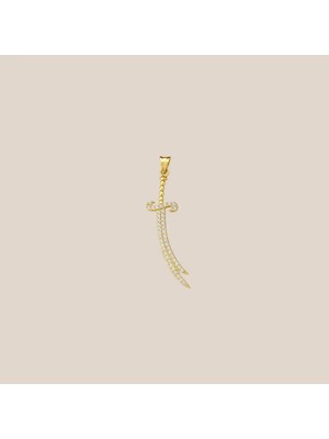 Altıntaş Taşlı Zülfikar Altın Kolye Ucu