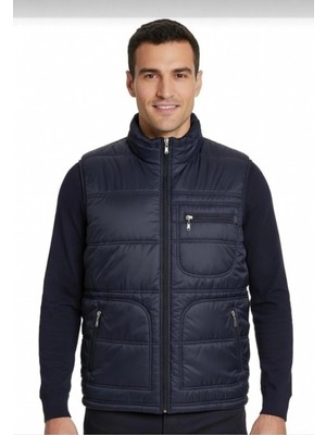 Hamitogulları Lacivert Çift İğneli Polarlı Yelek