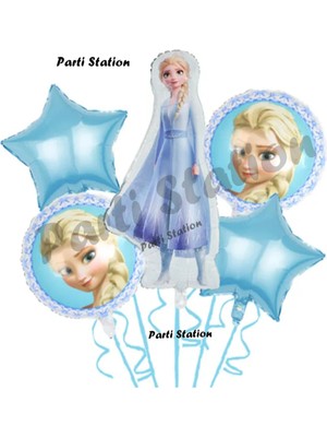 Parti Station Frozen Karlar Ülkesi Elsa Konsept Doğum Günü Balon Set Elsa Karlar Ülkesi Balon Set