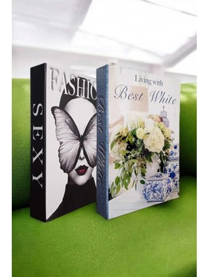 Bgv Home Dekoratif Kitap Görünümlü Içi Açılabilir Kutu 2 Adet