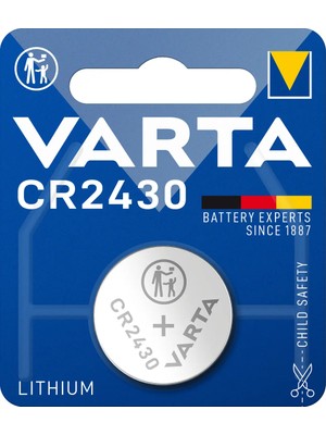 Varta CR2430 3V Elektronik Lityum Pil Germany