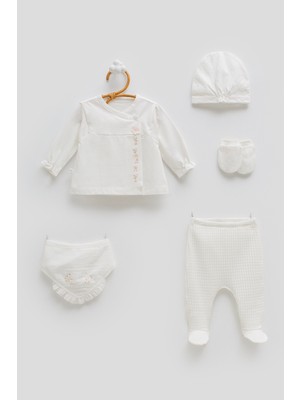 Caramell Linen Premium 5li Set Kız Ekru