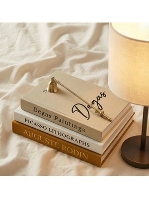 Bgv Home Kumaş Dekoratif Kitap Kutu 3'lü Set (Degas Rodin Picasso)