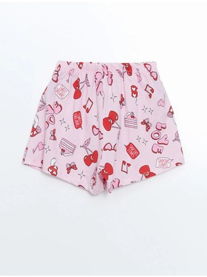 Lc Waikiki Yeni Sezon Beli Lastikli Baskılı Kız Çocuk Pijama Şort