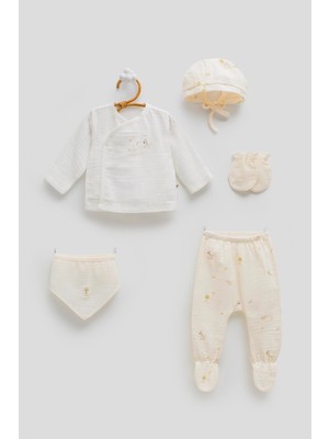 Caramell Sicilia Premium Müslin 5li Set Unisex  Bej