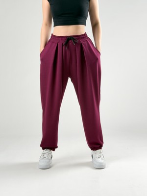 Cocopelli Pileli Vişne Kadın Jogger Pantolon COC2847