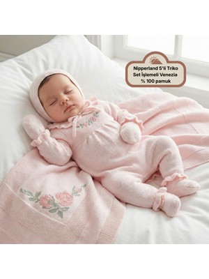 Nipperland 5'li Triko Set Işlemeli Venezia Pembe
