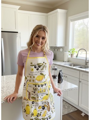 Sungur Çeyiz Mutfak Önlüğü Düğme Havlulu