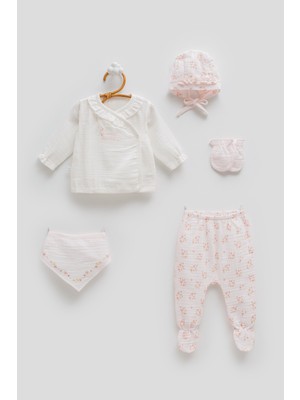 Caramell Marin Premium Müslin 5li Set Kız Pembe