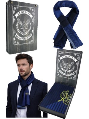 Fenerbahçe Unısex Blok Renkli Fular Lazer Kutu Hediyeli