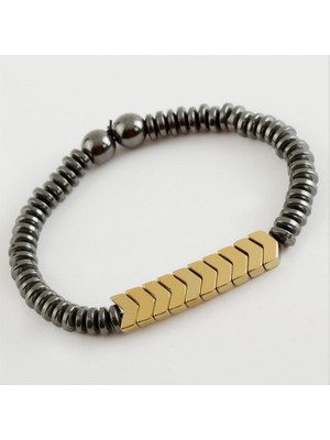 Zero Land Storozde Hematit Doğaltaş Bileklik - Sarı