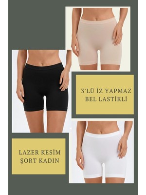 Renklime 3lü Set Külot-Siyah-Beyaz-Ten DOR1056