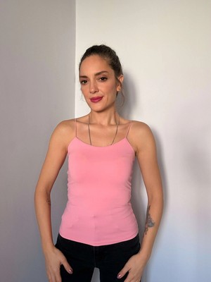 Pembe Ip Askılı Atlet