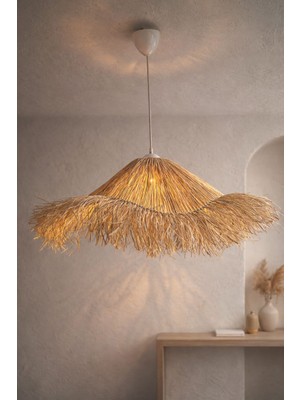 Saçaklı Hasır Dalga Avize