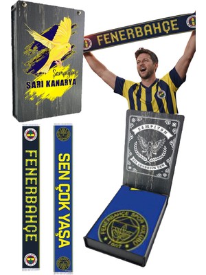 Fenerbahçe Unısex Sen Çok Yaşa Şal Uv Kutu Hediyeli