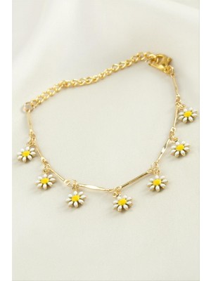 Zero Land Storozde Papatya Mineli Bileklik - Sarı