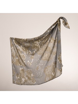 Piramit Naturel Eşarp | Düzensiz Doku