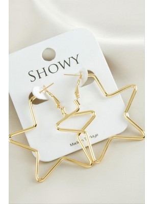 Zero Land Storozde Yıldız Yeni Sezon Metal Küpe - Sarı